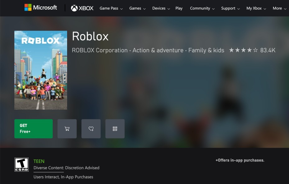 Download ROBLOX from Microsoft Store