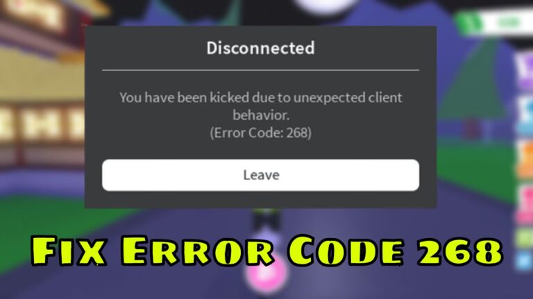 Fix Error Code 268
