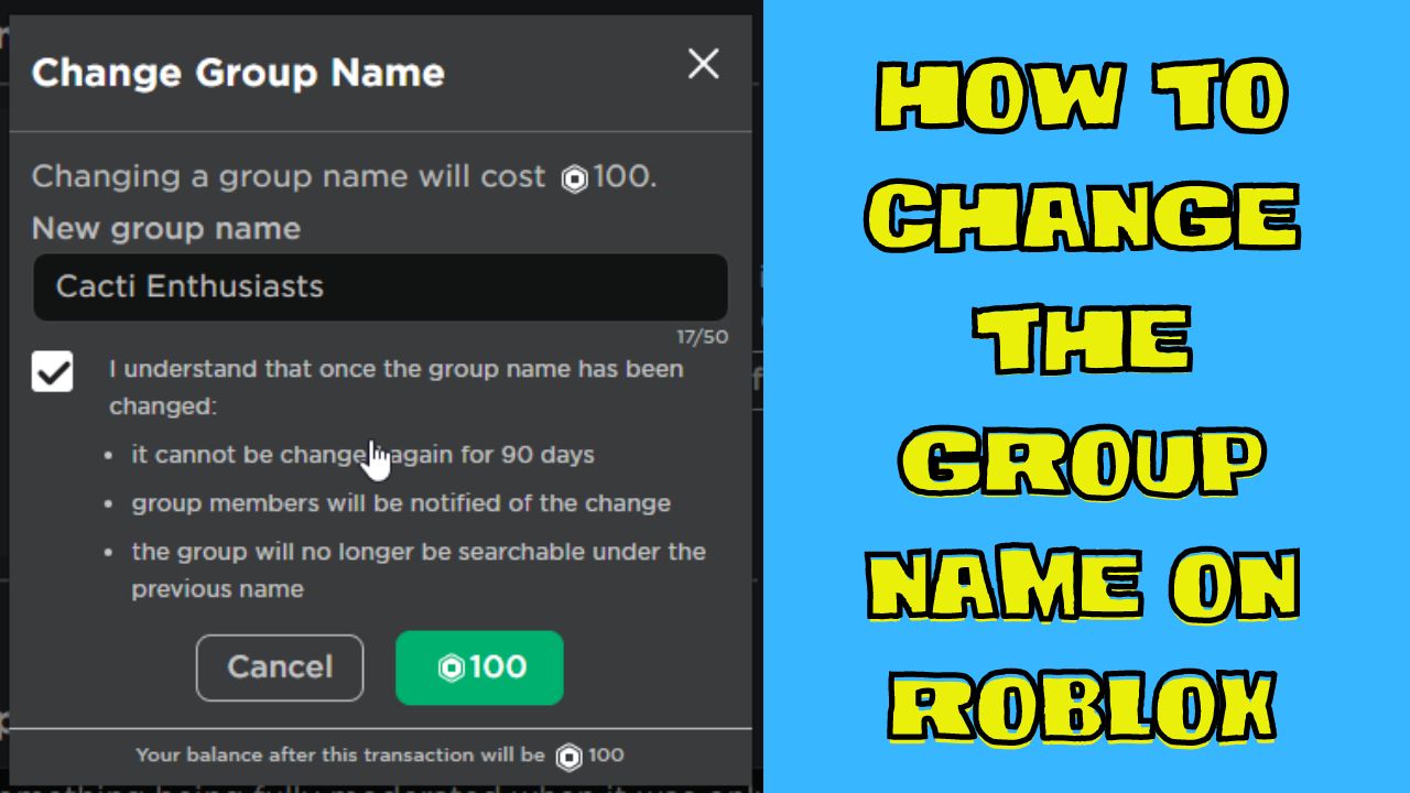 Change The Group Name On Roblox