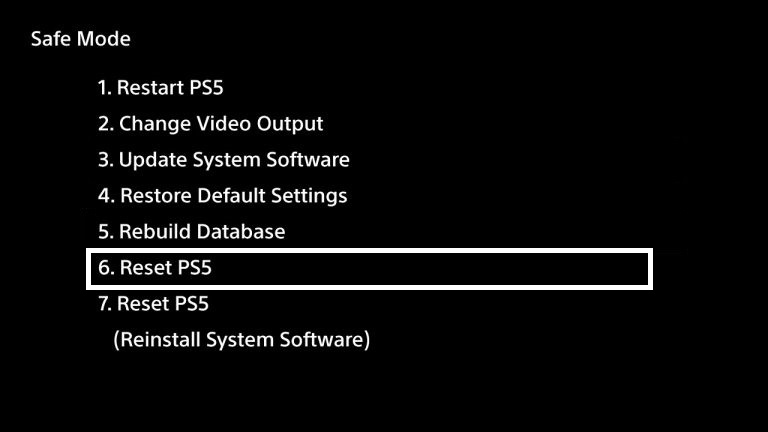 Factory Reset Your PS5