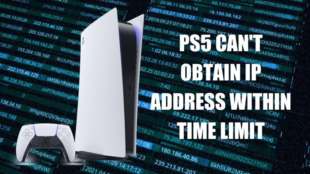 ps5 can't obtain ip address within time limit