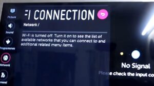LG TV Says Wi-Fi is Turned Off