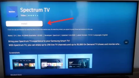 Spectrum TV App Won’t Install on SamsungTV