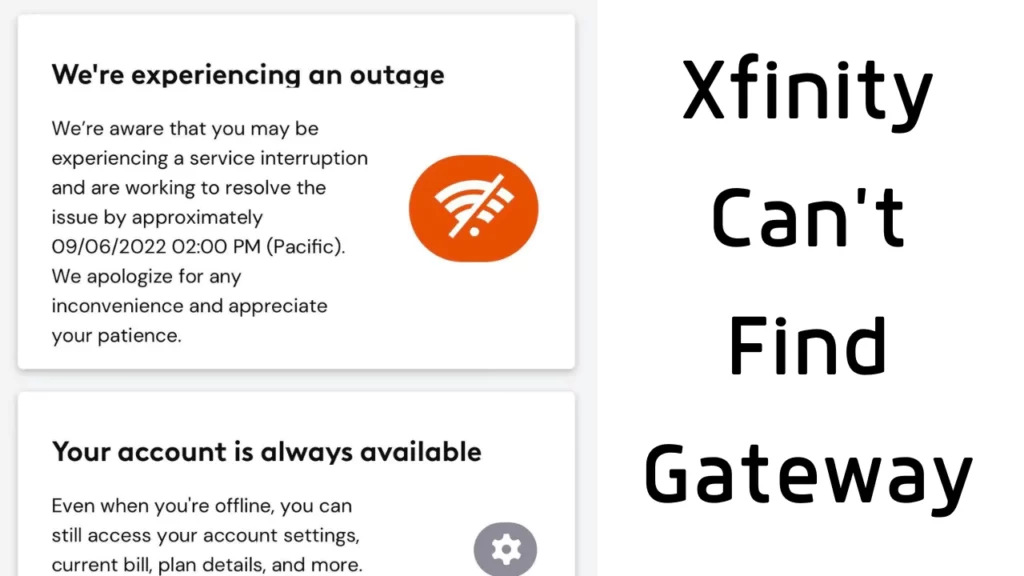 Xfinity Gateway Not Found